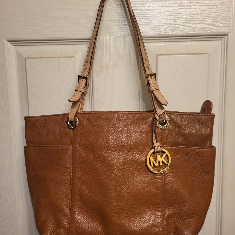 Michael Kors Brown Leather Tote Bag